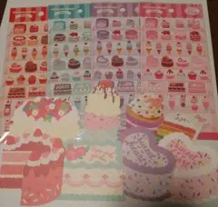 【廃盤★レア】Sweets Shop シール4枚セット カード8枚付 キャンドゥ