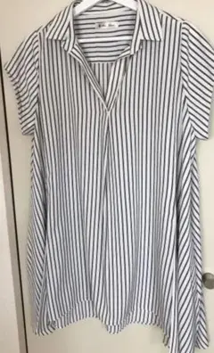 とろみストライプシャツ