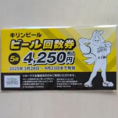 ソフトバンクホークス キリンビール ビール回数券 5枚