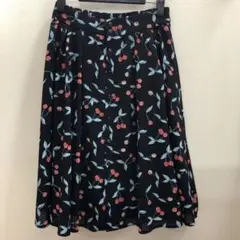 ダブルクローゼット フレアスカート 黒