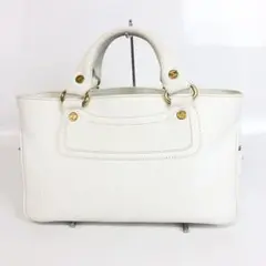 CELINE セリーヌ ブギーバッグ レザー ハンドバッグ ホワイト レディース