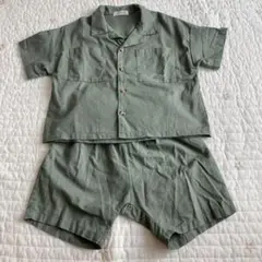 【美品】110cmタイニーマノン セットアップ 男の子 カーキ