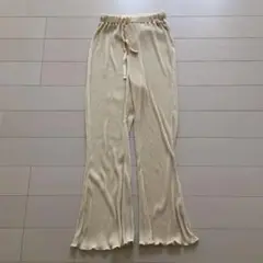 値下げ プリーツフレアパンツ プリーツパンツ