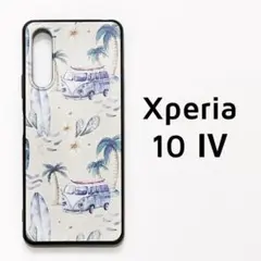 Xperia 10 Ⅳ ケース カバー ヤシの木と車
