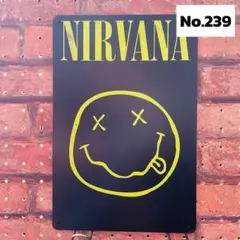 ニルヴァーナ NIRVANA《239》ブリキ 看板 レトロ風 ☻