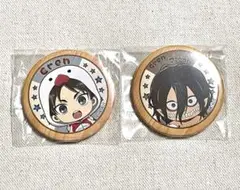 進撃の巨人 ジョイポリス 缶バッジ エレン 巨人エレン 2点セット