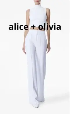 alice + olivia アリスオリビア ホワイト ワイドパンツ