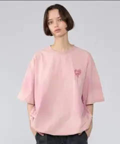 ONCILY ピンク ハート Tシャツ M ドローコード付