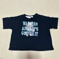 キャラクターTシャツ ブラック 80