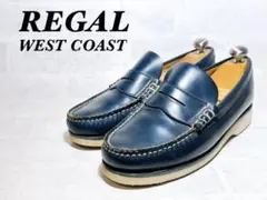 【美品】REGAL WEST COAST コインローファー ネイビー 24cm