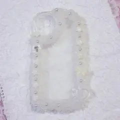 ハンドメイド♡iPhoneケース♡スマホケース♡白♡量産型♡スナ系♡天使界隈