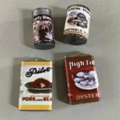 ミニチュア缶詰　4個セット　ミニミニサイズ　アメリカ