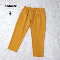 sodalite 大きいサイズ 3 LL 3L イエロー系 テーパードパンツ