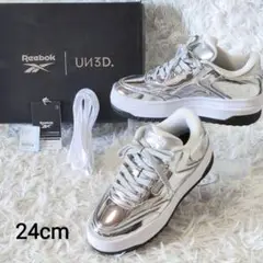 未使用級✨️Reebok × UN3D シルバー 厚底 スニーカー 替紐 箱付