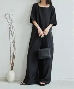 MAISON DE THERESE 半袖ルーズシルエットオールインワン