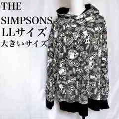 シンプソンズ パーカー フーディー 総柄 スウェットトレーナー ストリート LL