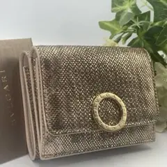 ✨未使用級✨ ブルガリ パイソン カルングスキン 長財布 ロゴクリップ ピンク ✨未使用級✨ ブルガリ パイソン カルングスキン 長財布 ロゴ