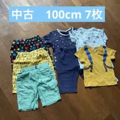 子供服 ハーフズボン　Tシャツ　100cm 7枚セット カラフルキャラクター