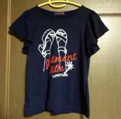 ☆未着用☆LOVEtoxic　フリル袖　カットソー　トップス　半袖　Tシャツ