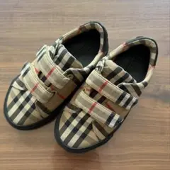 Burberry キッズ シューズ ベージュ バーバリーチェック柄 18.5cm
