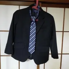 フォーマルスーツセット（黒ジャケット・パンツ・ネクタイ・白シャツ）