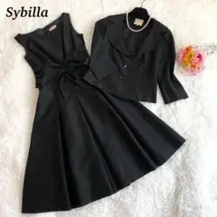 【美品】シビラ セットアップ ワンピース リボン ドレス ブラック サイズS