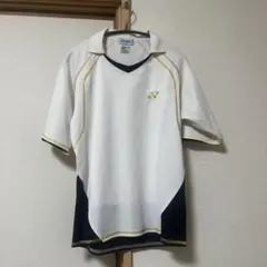 YONEX バドミントンシャツ M ホワイト/黒