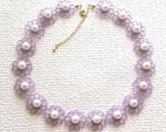 ネックレス 花 ハンドメイド アクセサリー ワンピース スカート ドレス 小物
