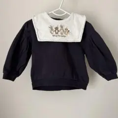 コトリ 襟付き トレーナー ネイビー　90サイズ