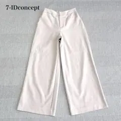 セブンアイディコンセプト　ワイドパンツ(38)ウエストゴム　ストレッチ　キレイめ