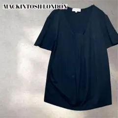マッキントッシュロンドン　プリーツデザインVネック 半袖 Tシャツ　5249