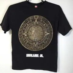 レア　美品　　アステカ文明　カレンダー　Tシャツ 黒　M
