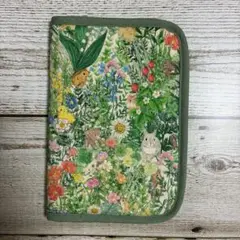 ユキエモン　ボタニカルフラワー　ハンドメイド　お薬手帳ケース