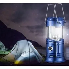 【アウトドア&災害時の必需品】LED ランタン 懐中電灯 ブルー