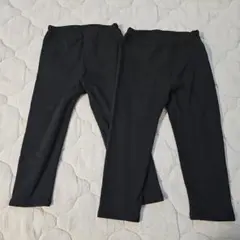 MUJI ブラック パンツ 90サイズ　2枚セット