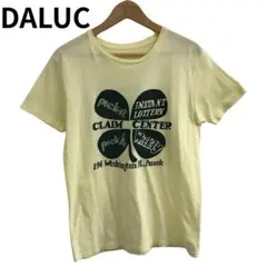 DALUC イエロー Tシャツ クローバー　ナチュラル　半袖　プリント
