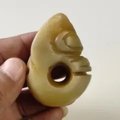 貴重品 文化期 古玉 河磨玉 紅山玉豚龍 激安