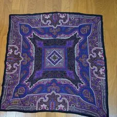 ペイズリー柄スカーフ 90cm x 90cm