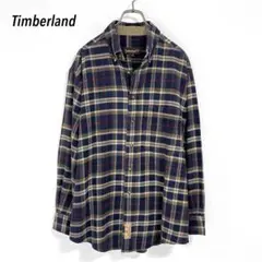 【Timberland】ティンバーランド 長袖ネルシャツ チェック S 紺