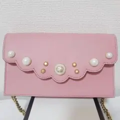 GUCCIパールスカラップウォレットバッグ チェーン ショルダーバッグ 結婚式