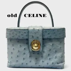 希少 VINTAGE OLD CELINE オーストリッチ バニティバッグ 青 2025年最新】セリーヌ オーストリッチの人気アイテム - メルカリ