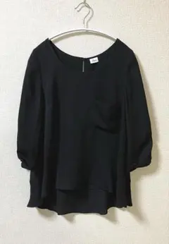 URBAN RESEARCH ブラックブラウス7分袖