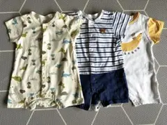 ベビー服　前開き半袖ロンパース　サイズ60〜70 3枚