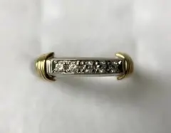 ディオール 5Pダイヤモンド k18 PT950 ゴールドu0026プラチナリング