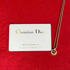 ほぼ未使用 クリスチャンディオール CDロゴ チェーン ネックレス ペンダント