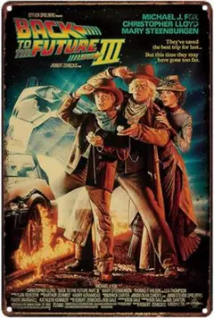 『バック・トゥ・ザ・フューチャー3』 映画ポスター　レトロ風　メタルサイン
