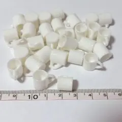 30個 マグカップ 白 コップ ミニチュア ドールハウス 食器