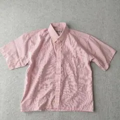 old unknown チェック柄 シャツ 短丈 ボックスシルエット　h