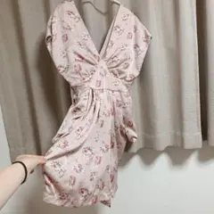 花柄ノースリーブラップワンピース
