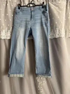 素肌涼やかパンツ　スキニー　デニム　LL Ｗ77〜85